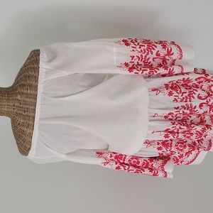 NWT Highness Off the Shoulder Embroidered Dress one size. BinE